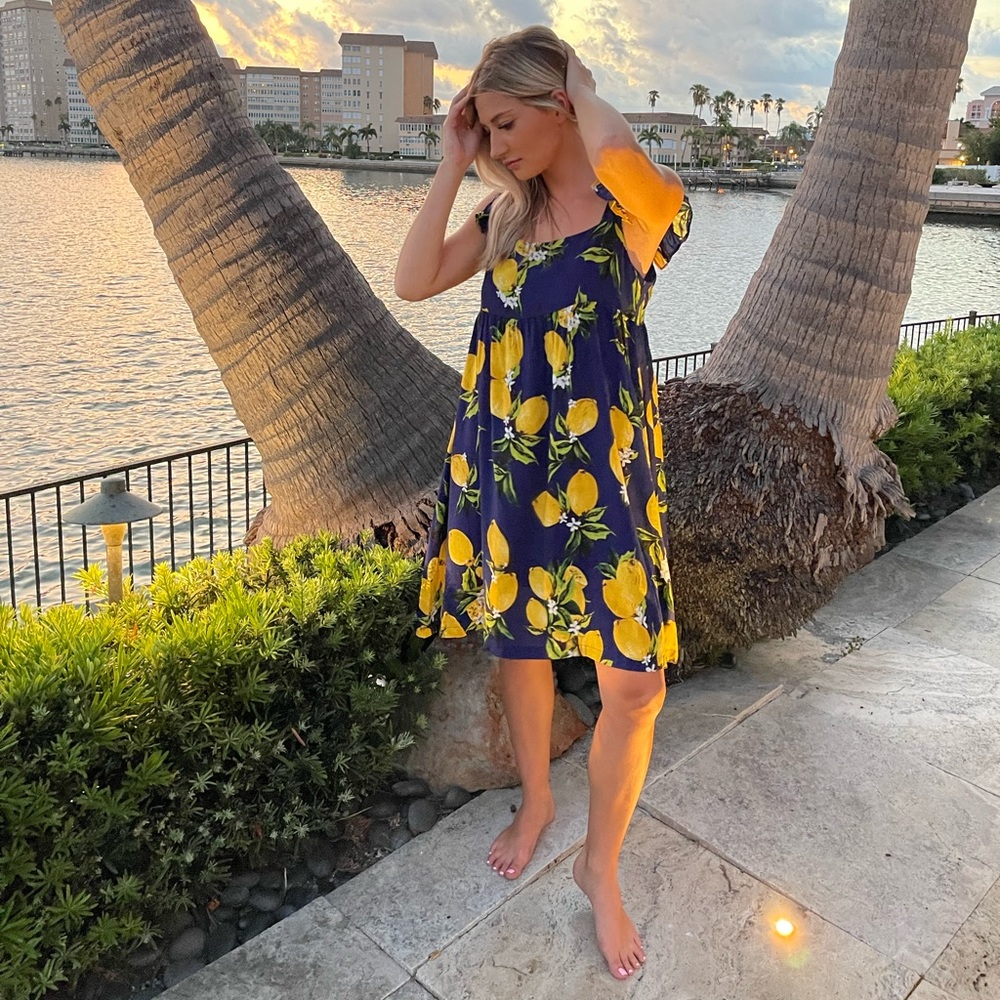 Lemons Slip Dress